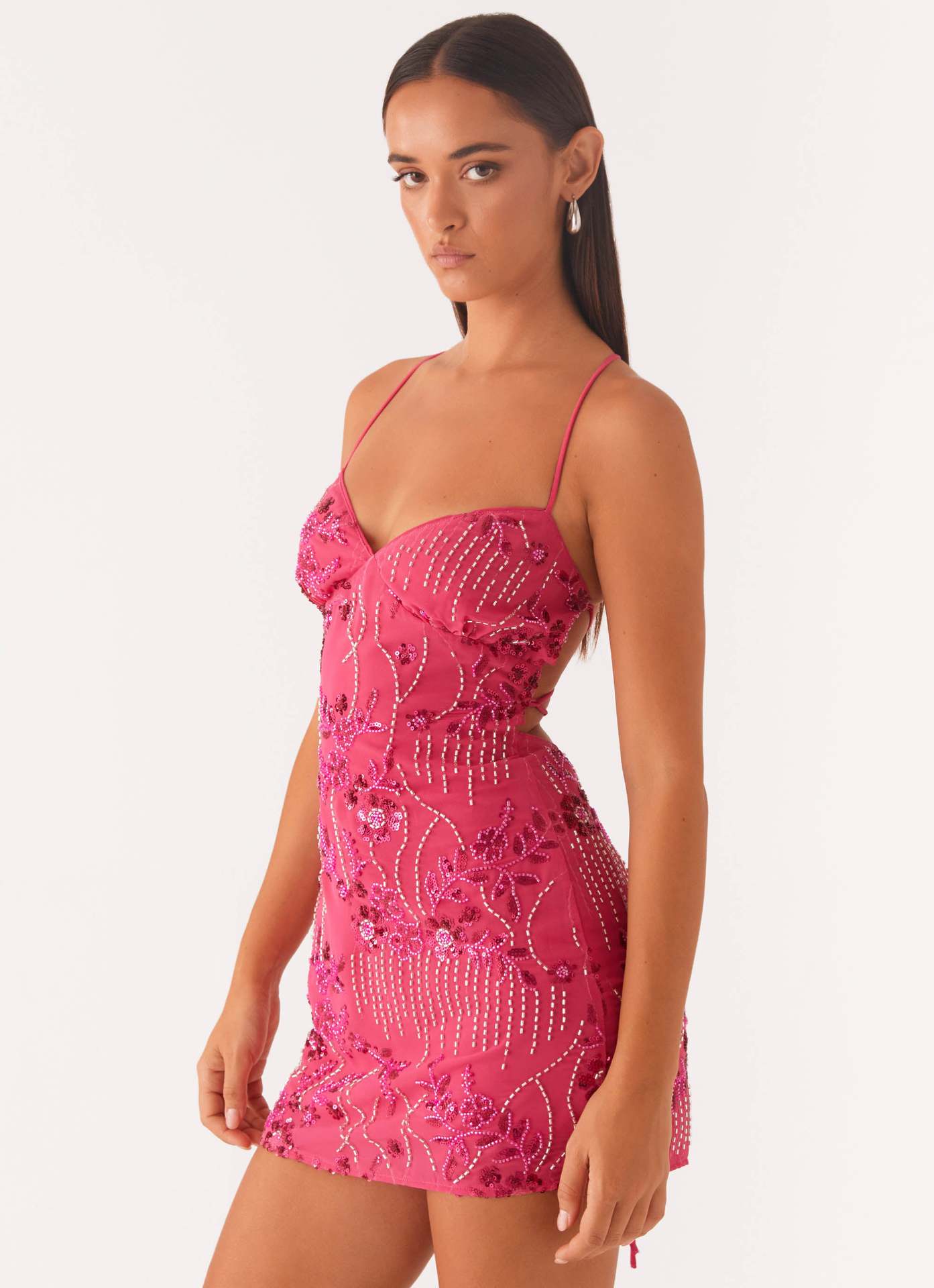 Women's Summer Bright Embroidered Slim Sexy Hot Suspenders With Dress