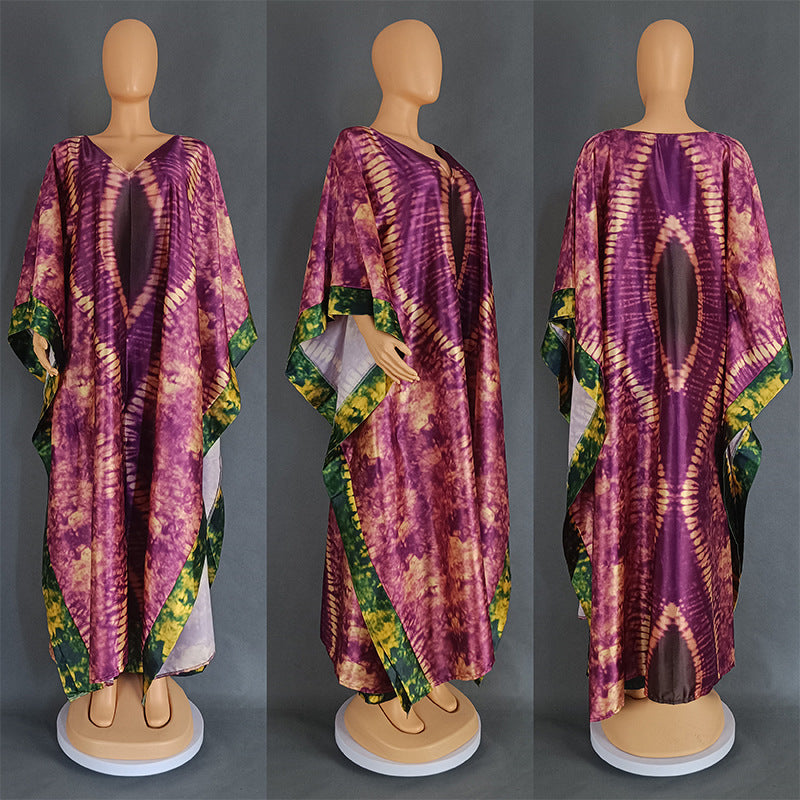 Digital Printing Artificial Silk Satin Loose Suits