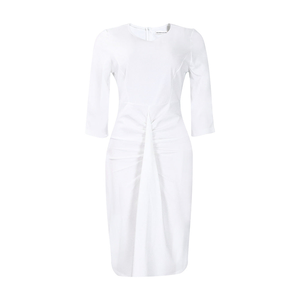 Sleeve Fashion Temperament Commute Sheath African Dress