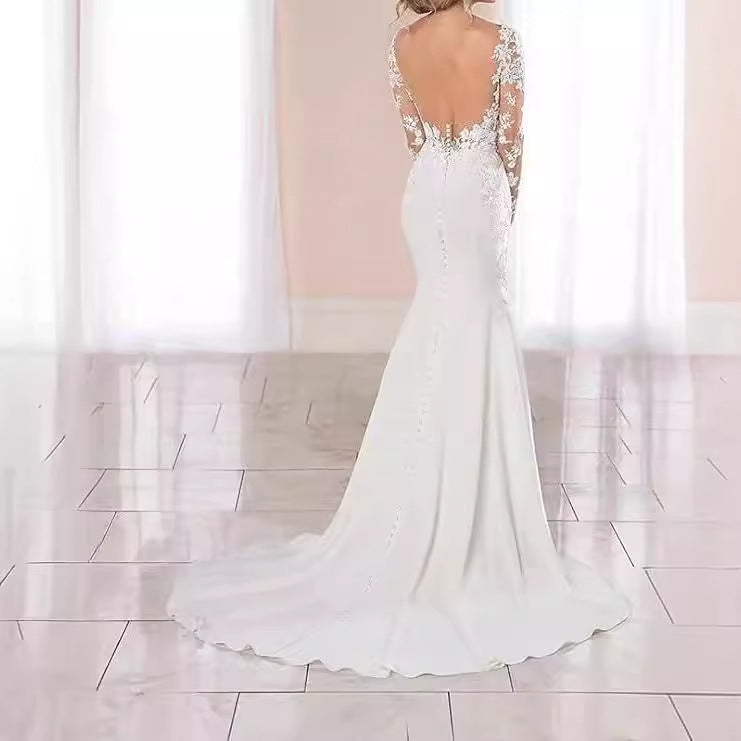 V Fishtail Dress Sexy Temperament Slimming Wedding Dresses