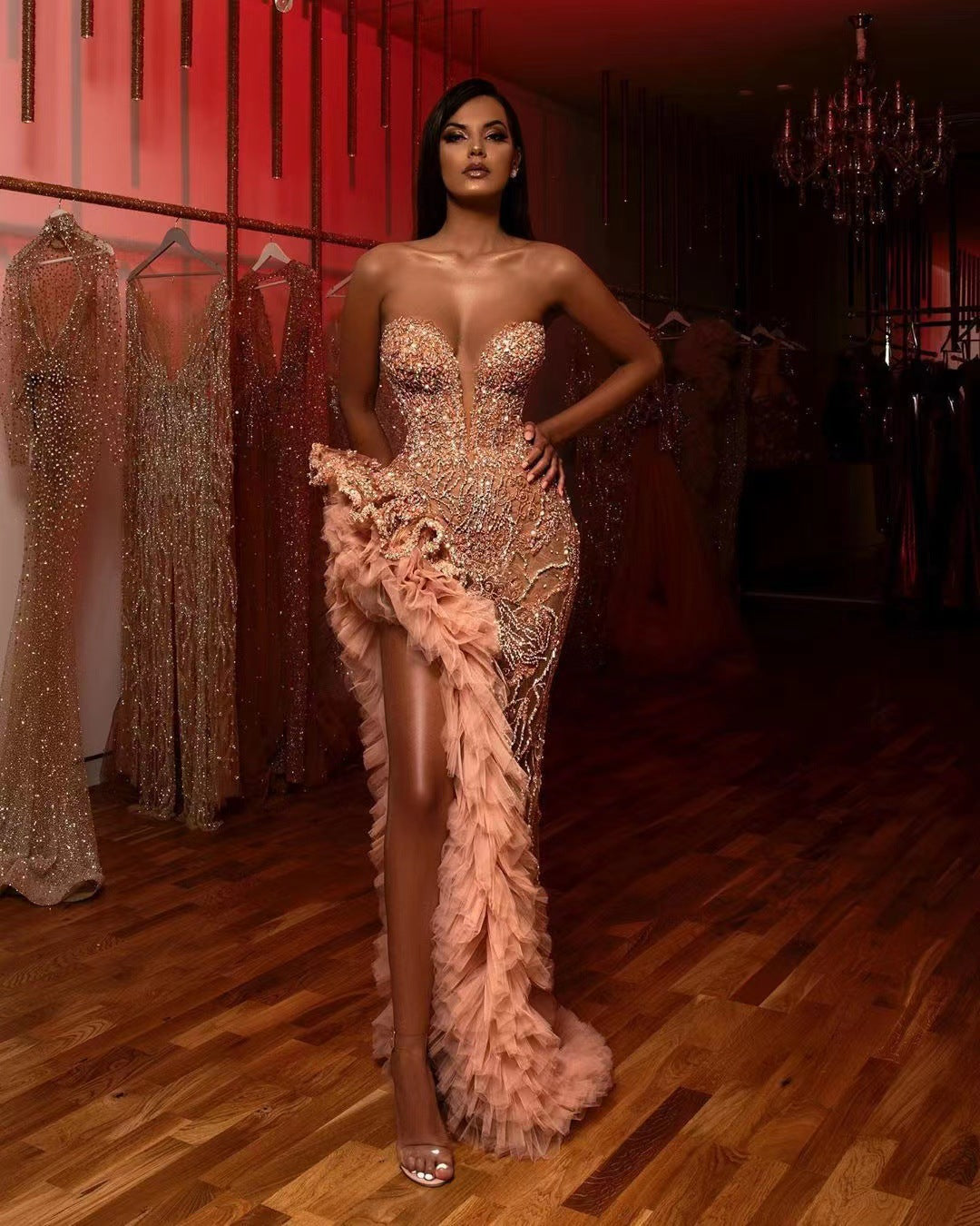 Women's Dress Spring Tassel Tail Sexy Sequined Dresses