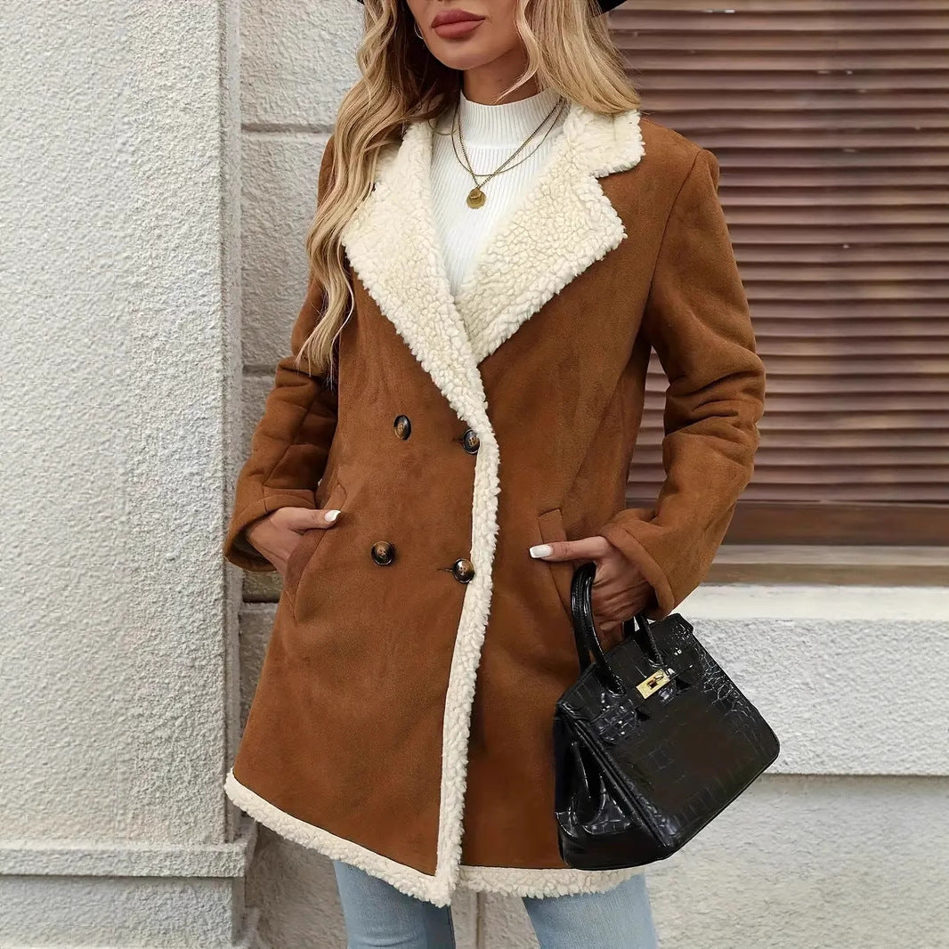 Women's Winter Thickened Composite Woolen Warm For Coats
