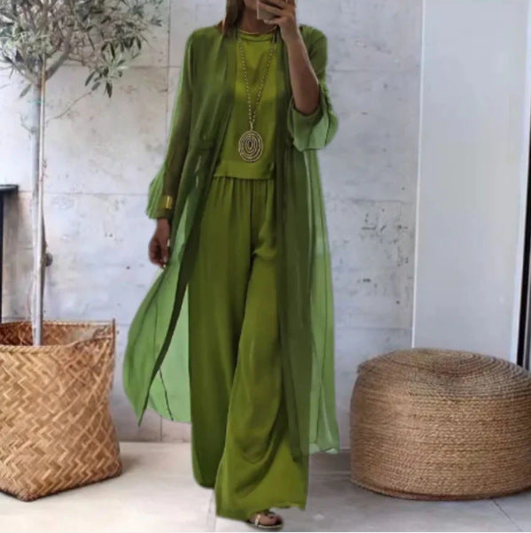 Women's Autumn Elegant Solid Color Three-piece Suits