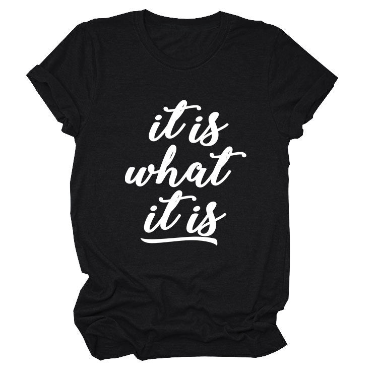 Women's Trendy Lettered Casual Sleeve T-shirt Shorts