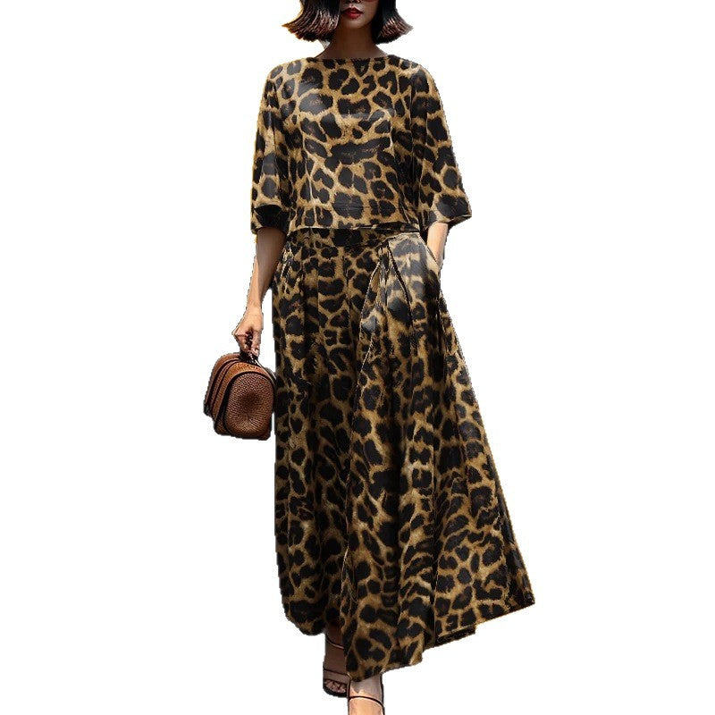Women's Bohemian Floral Printed Shirt Wide Leg Fashion Casual Suit