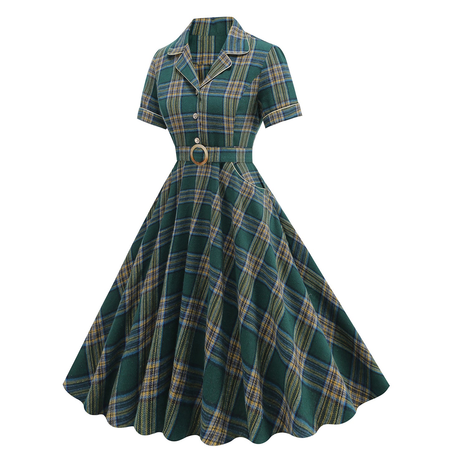 Women's Edge Fried Street Contrast Color Collar Plaid Slim Fit Suits