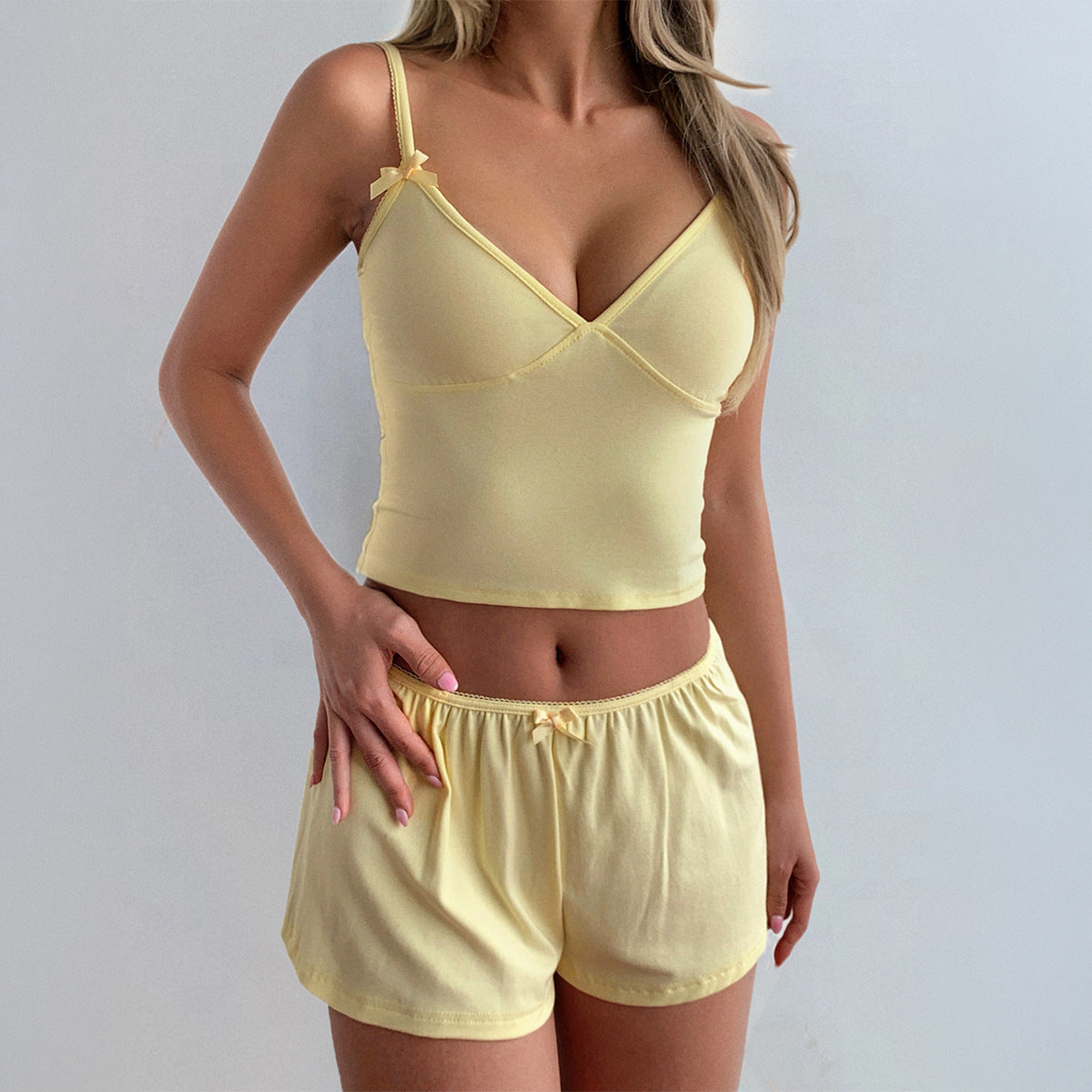 Women's Sports Yoga Style Camisole Two-piece Summer Fashion Casual Suit