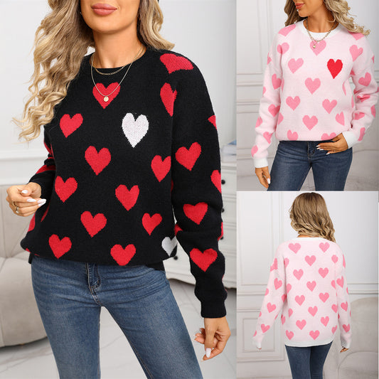 Versatile Classic Creative Heart Thermal Christmas Sweater