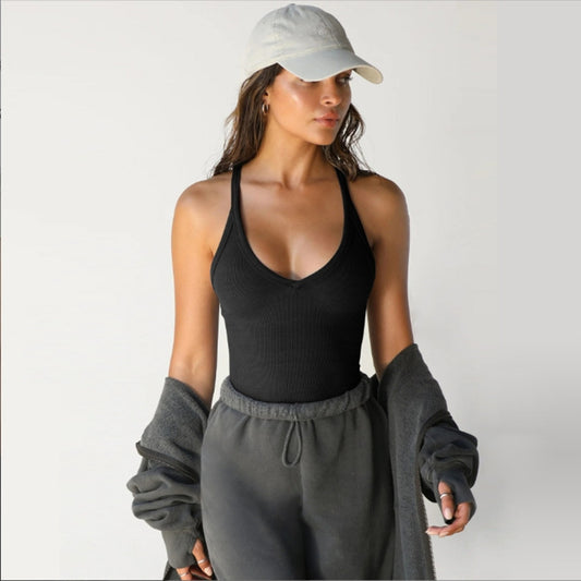 Women's Spring Knitted Sexy Slim Thread Tops