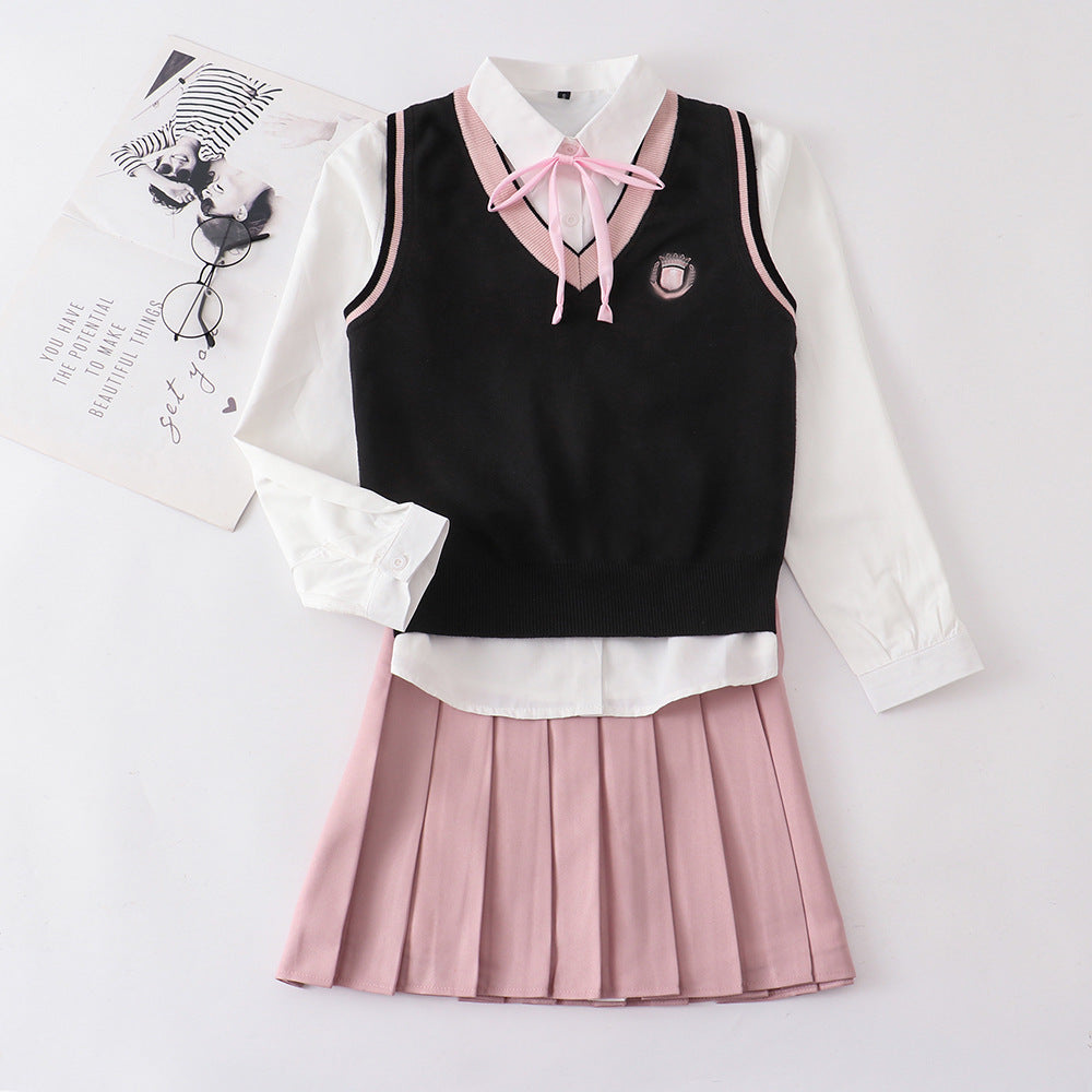 Women's Knitted Short-sleeved Summer Suspender Dress Outer Women's Sweater