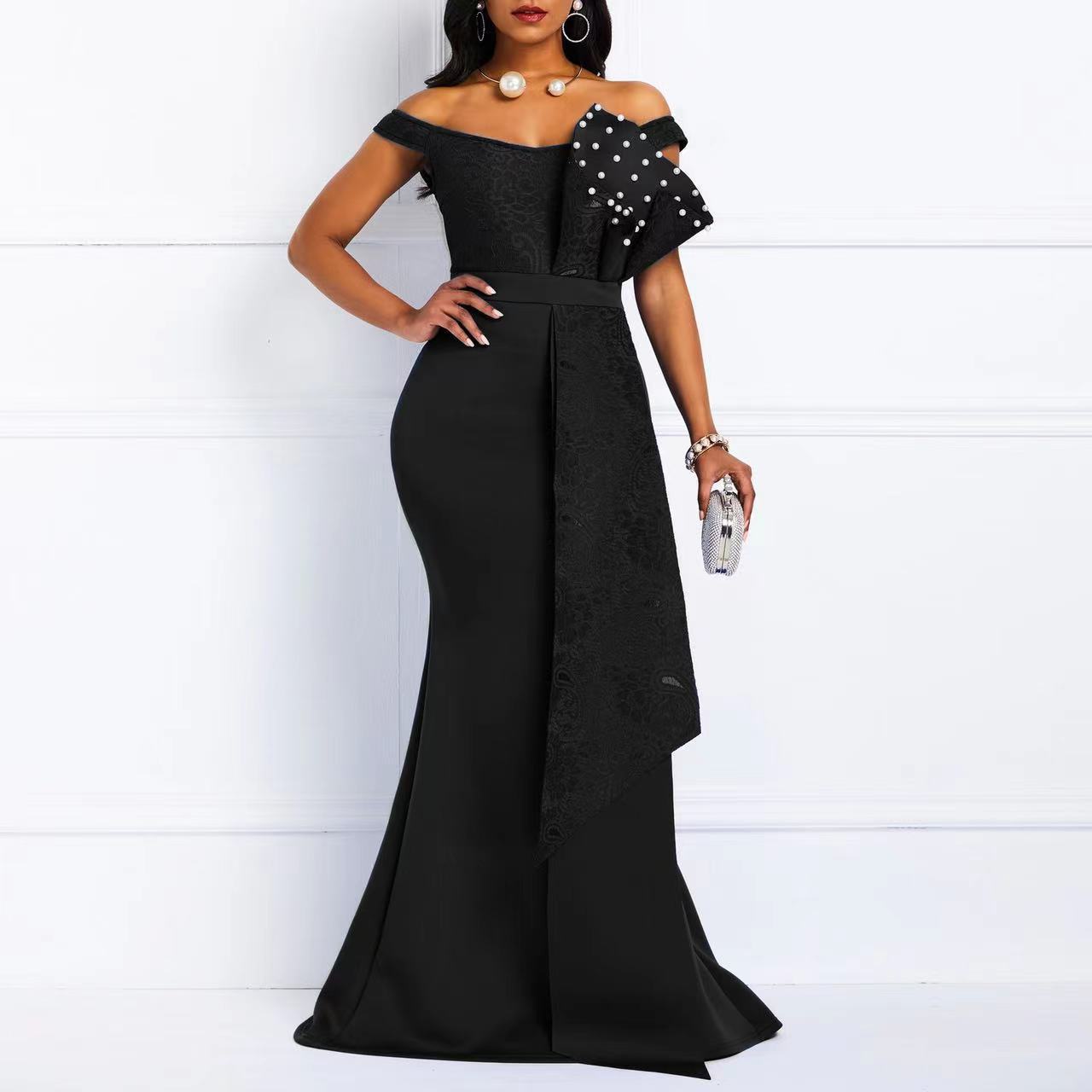 Composite Front Collar Handmade Lotus Leaf Nail Bubble Dresses