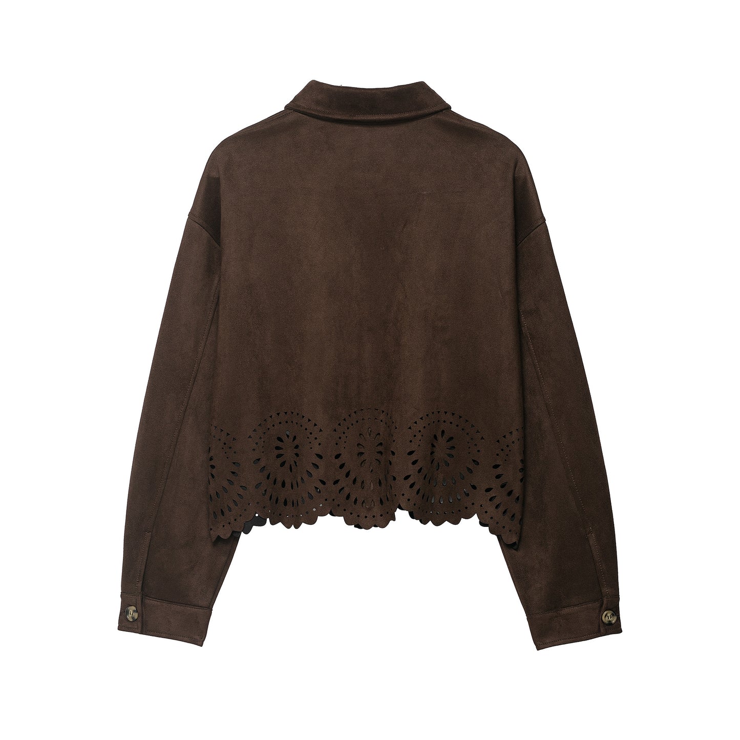 Autumn Hollow Suede Textured Wide Leg Suits