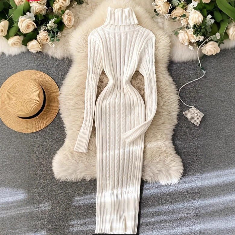 Women's Winter Turtleneck Twist Long-sleeved Warm Inner Skirts