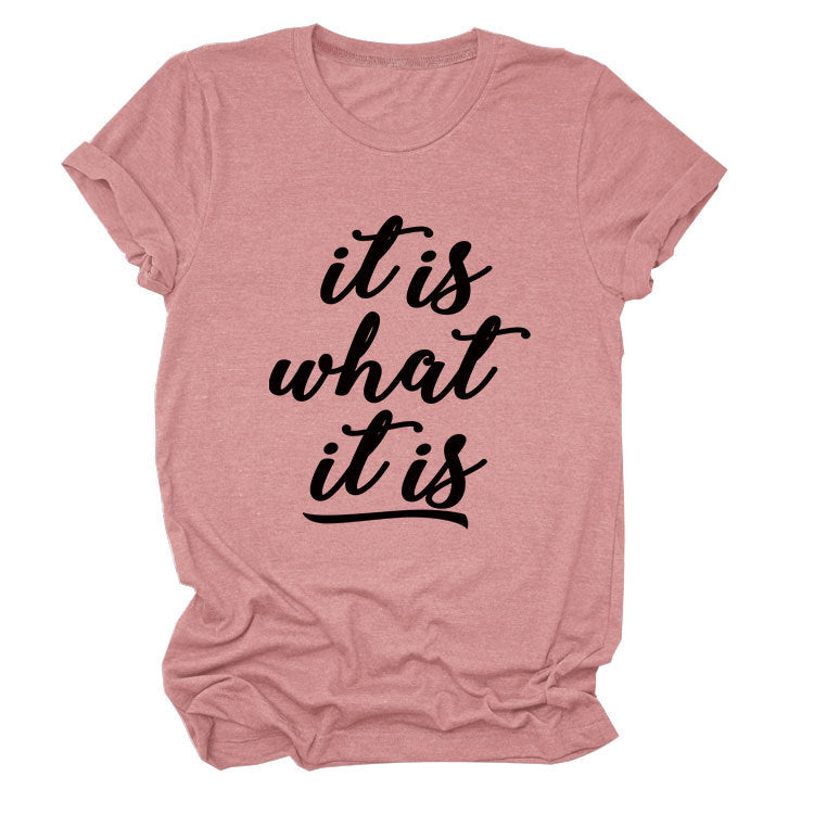 Women's Trendy Lettered Casual Sleeve T-shirt Shorts