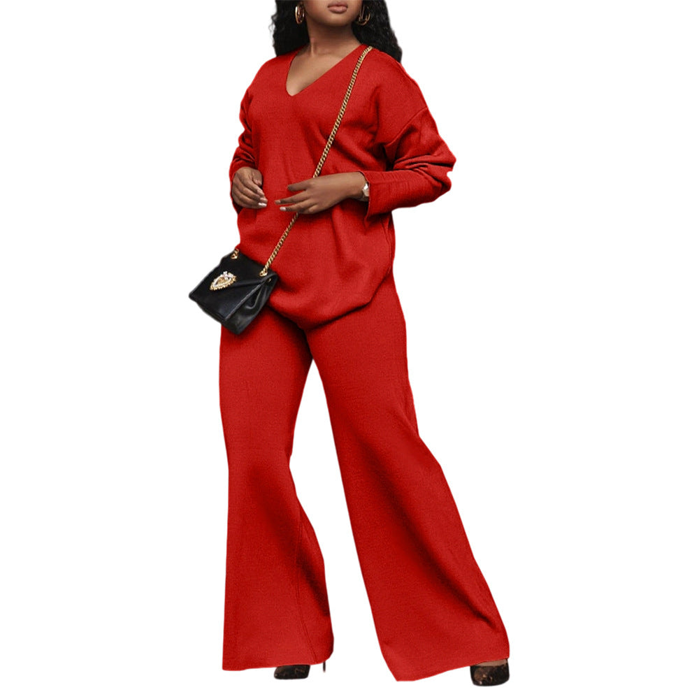 Women's Pure Color Thickened Suede Split Sleeve Suits
