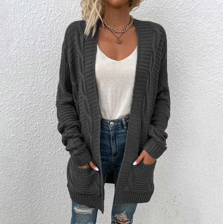 Women's Twist Knit Mid-length Twisted String Women's Sweater