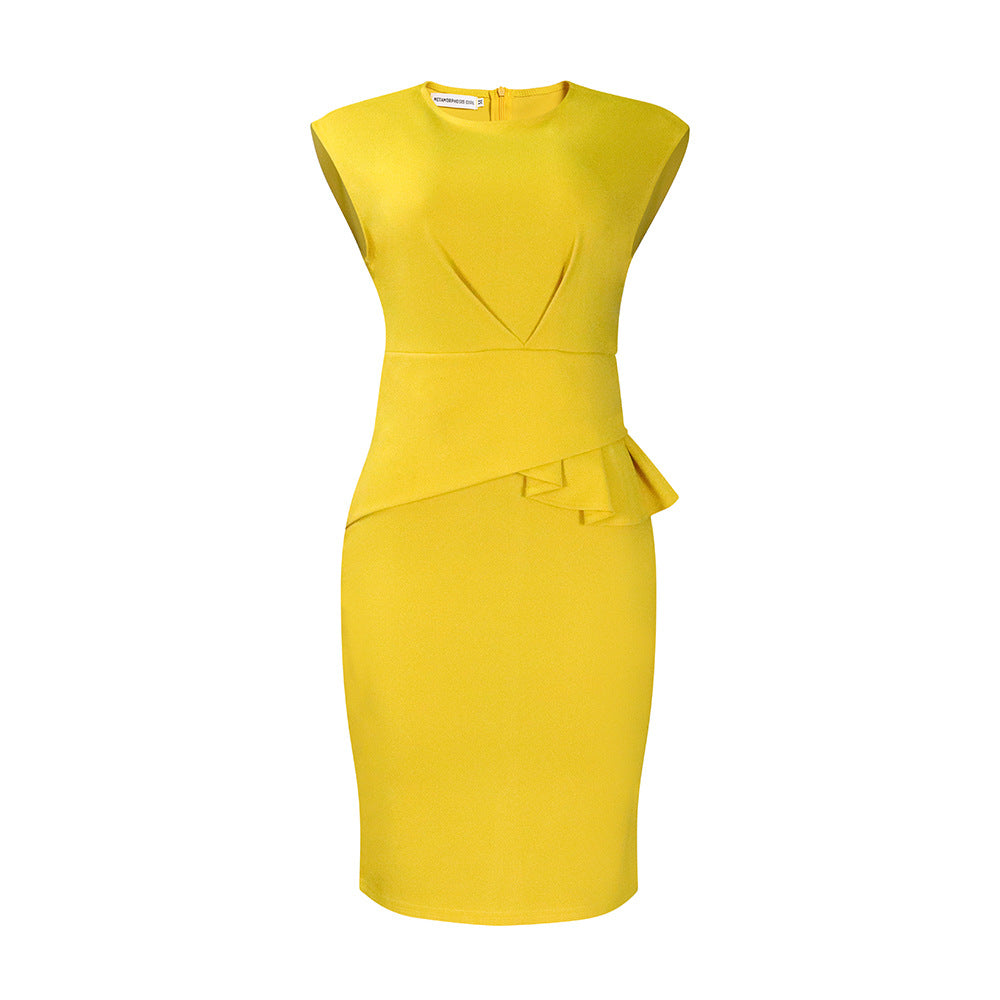 Women's Fashion Elegant Ruffle Hip Pencil African Dress