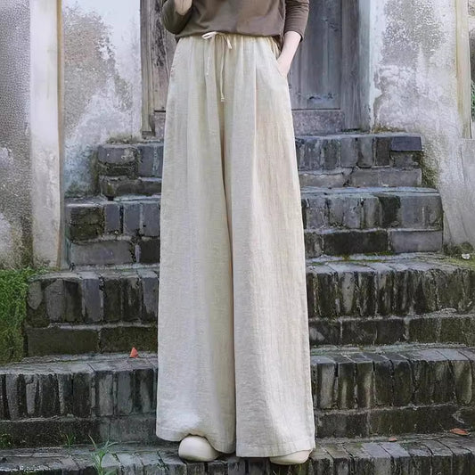 Women's High-grade Cotton Linen Loose Artistic Retro Pants