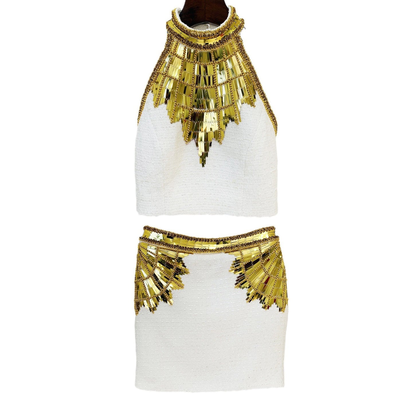 Classy Fashion Bead Diamond Metal Sheet Skirts