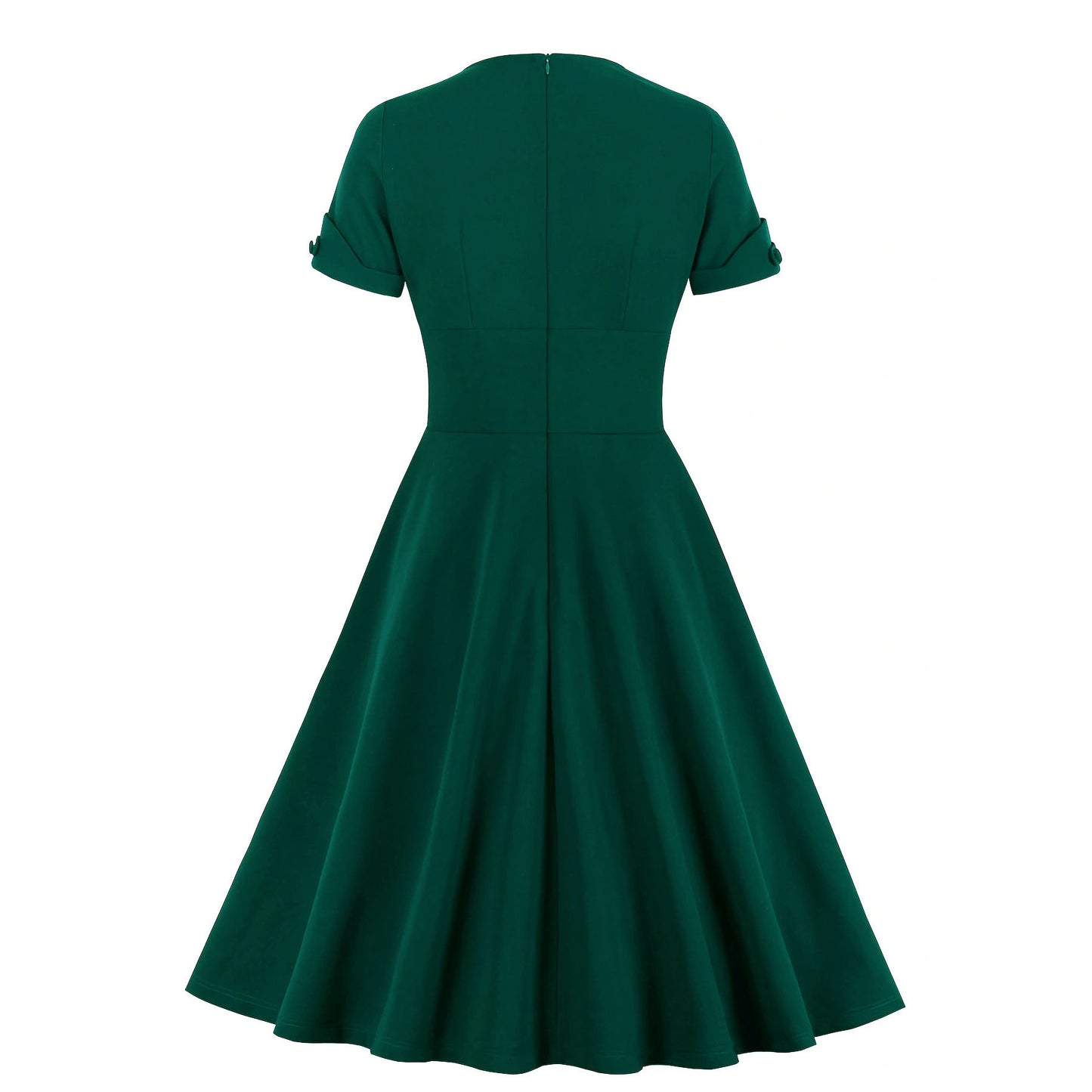 Women's Collar Retro Temperament Pleating Large Hem Dresses