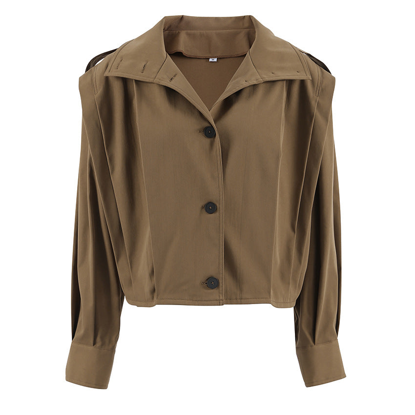 Lapel Simple Graceful Single Breasted Autumn Coats