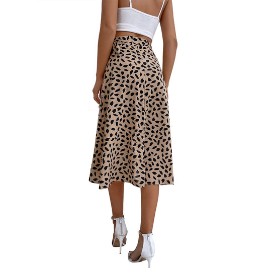 Women's Casual Graceful Polka Dot Floral Print Skirts