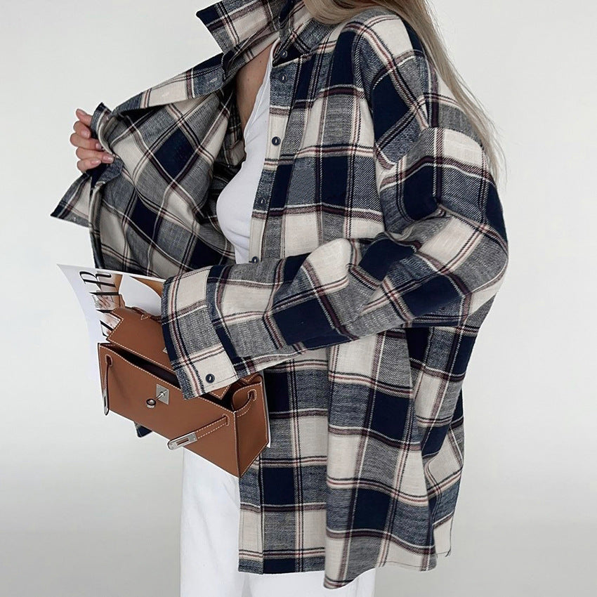 Long Sleeve Shirt Loose Casual Style Blouses