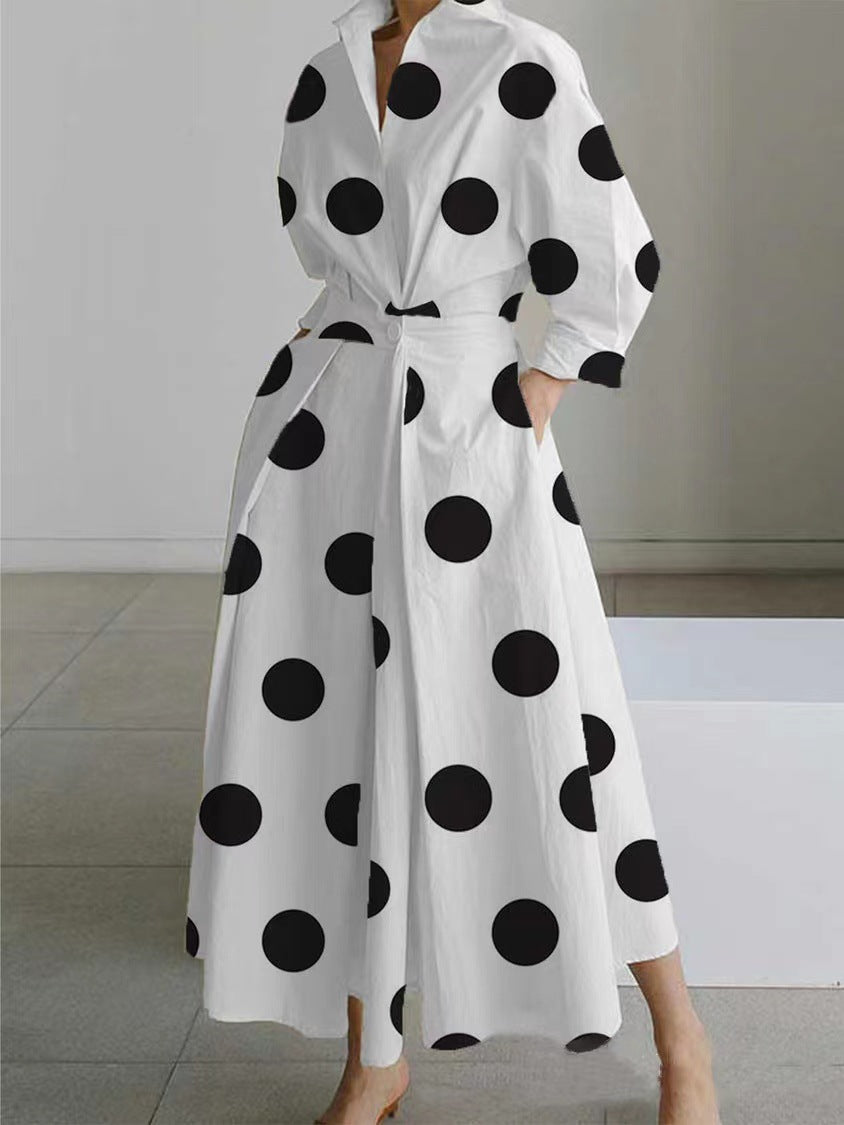 Commuting Fashion Collar Lining Elastic Waist Blouses