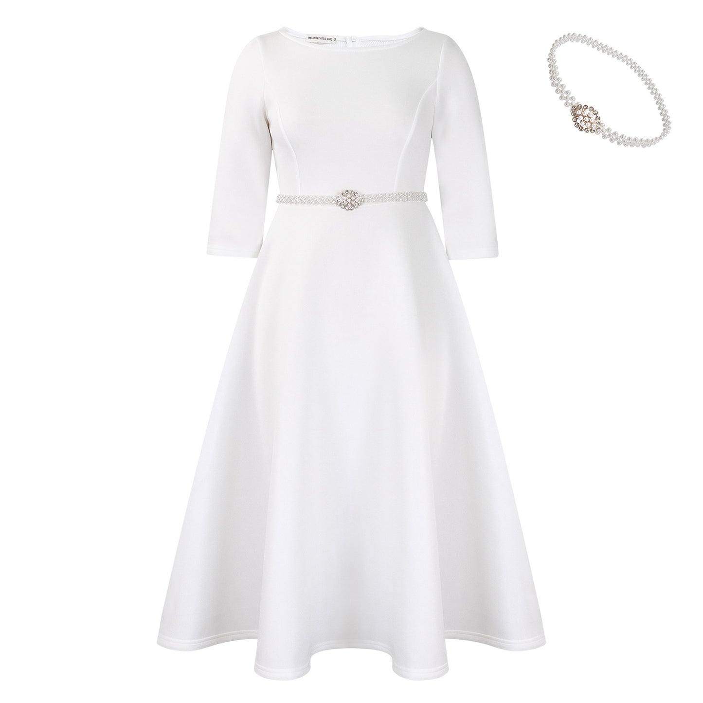 Pretty Solid Color Large Swing Elegant Dress