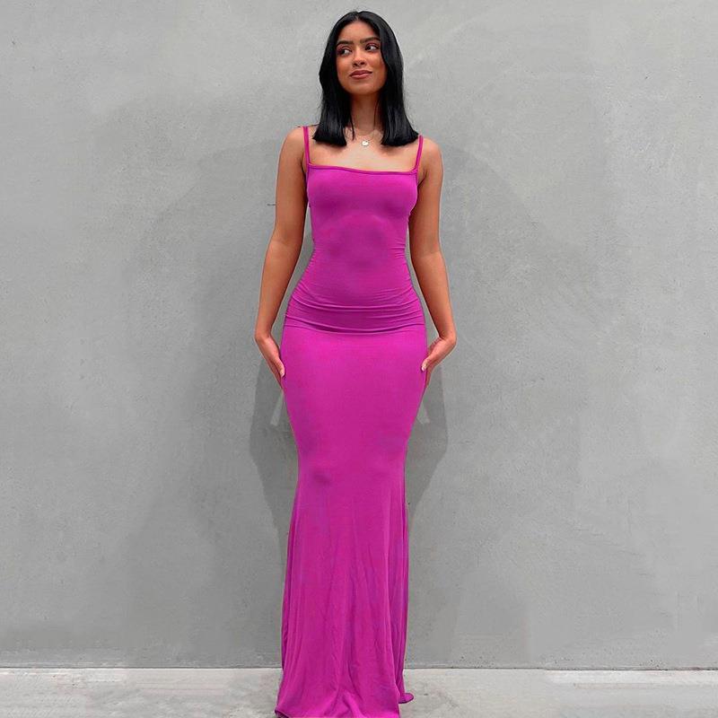 Women's Casual Slim Strap Home Long Dress
