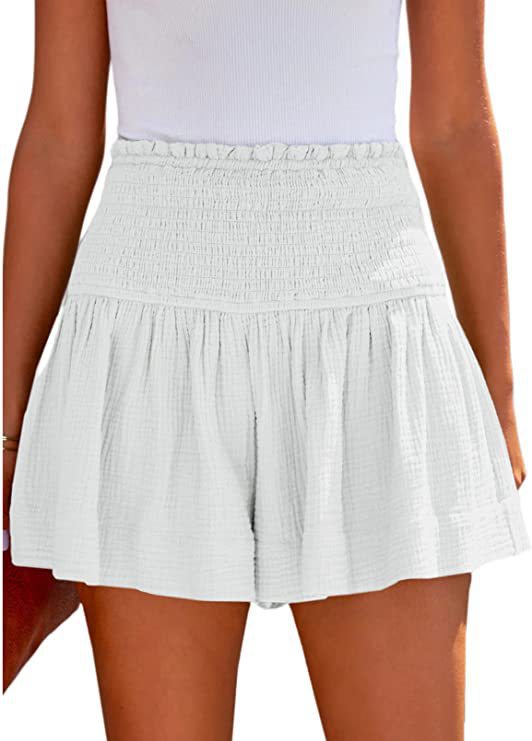 Women's Cotton High Elastic Waist Casual Overseas Shorts