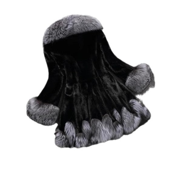 Women's Imitation Fur Overcoat Mid-length Mink Fox Coats