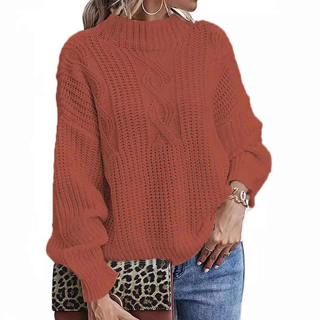 Women's Long-sleeved Slim Bottoming Shirt Round Neck Sweater