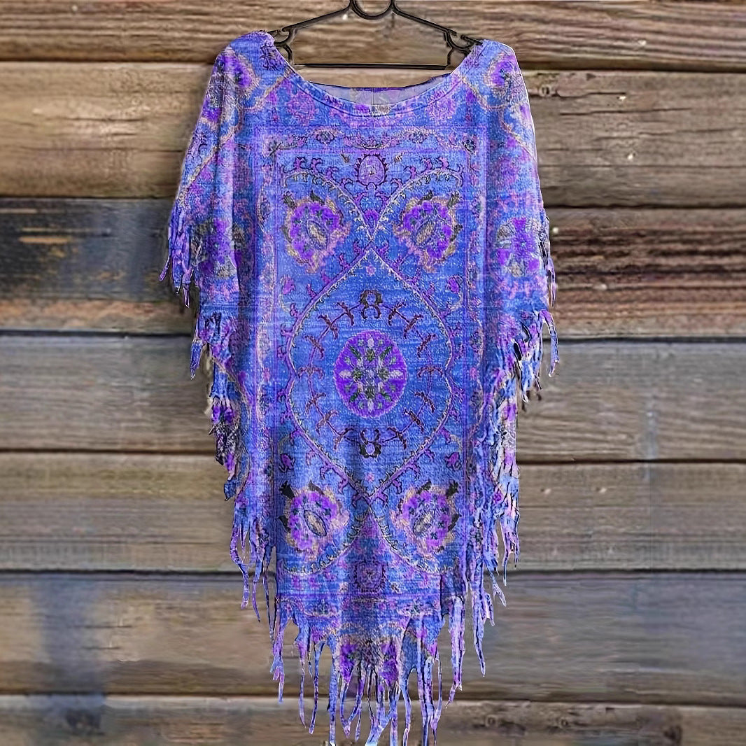Stylish Women's Summer Ethnic Print Casual Dress