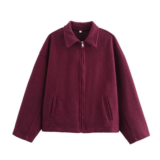 Women's Woolen Fashion Street Easy Matching Coats