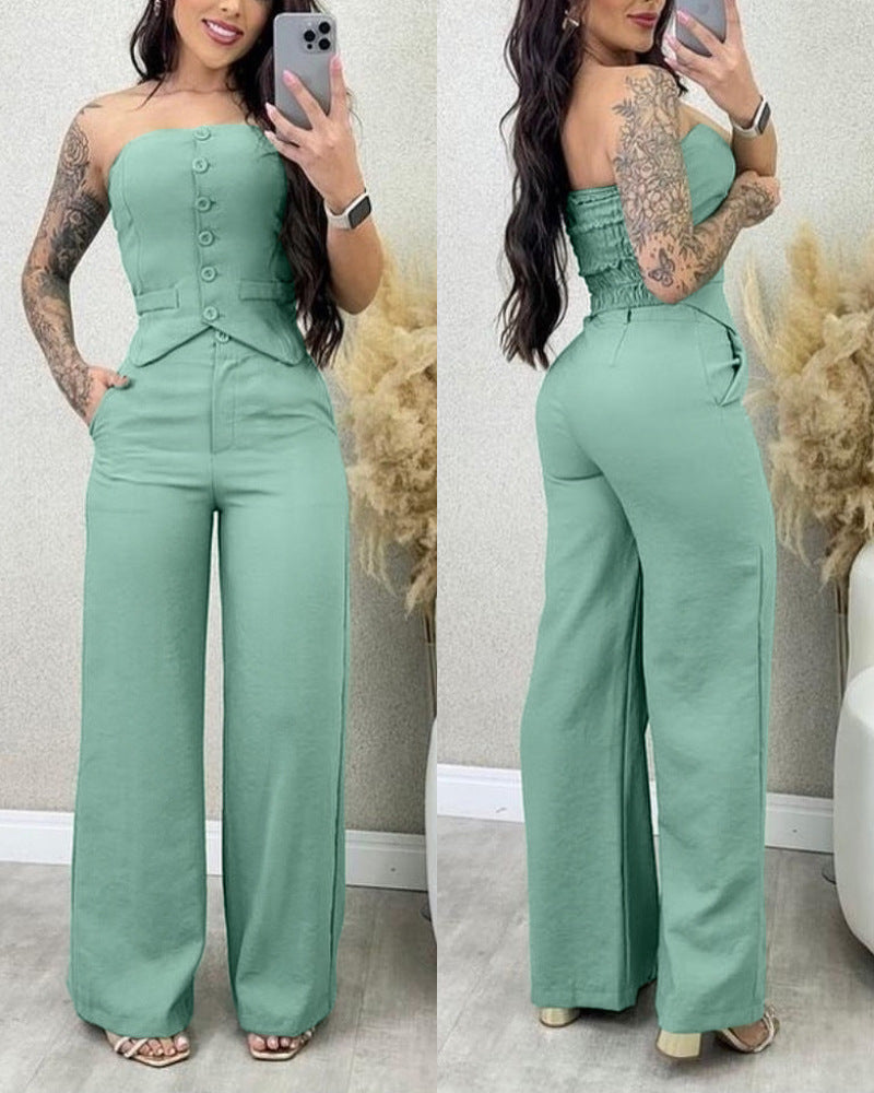 Stand Tube Button Open Close Placket Dresses