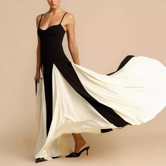 Summer Fashion Elegant Sexy Contrast Colors Dresses