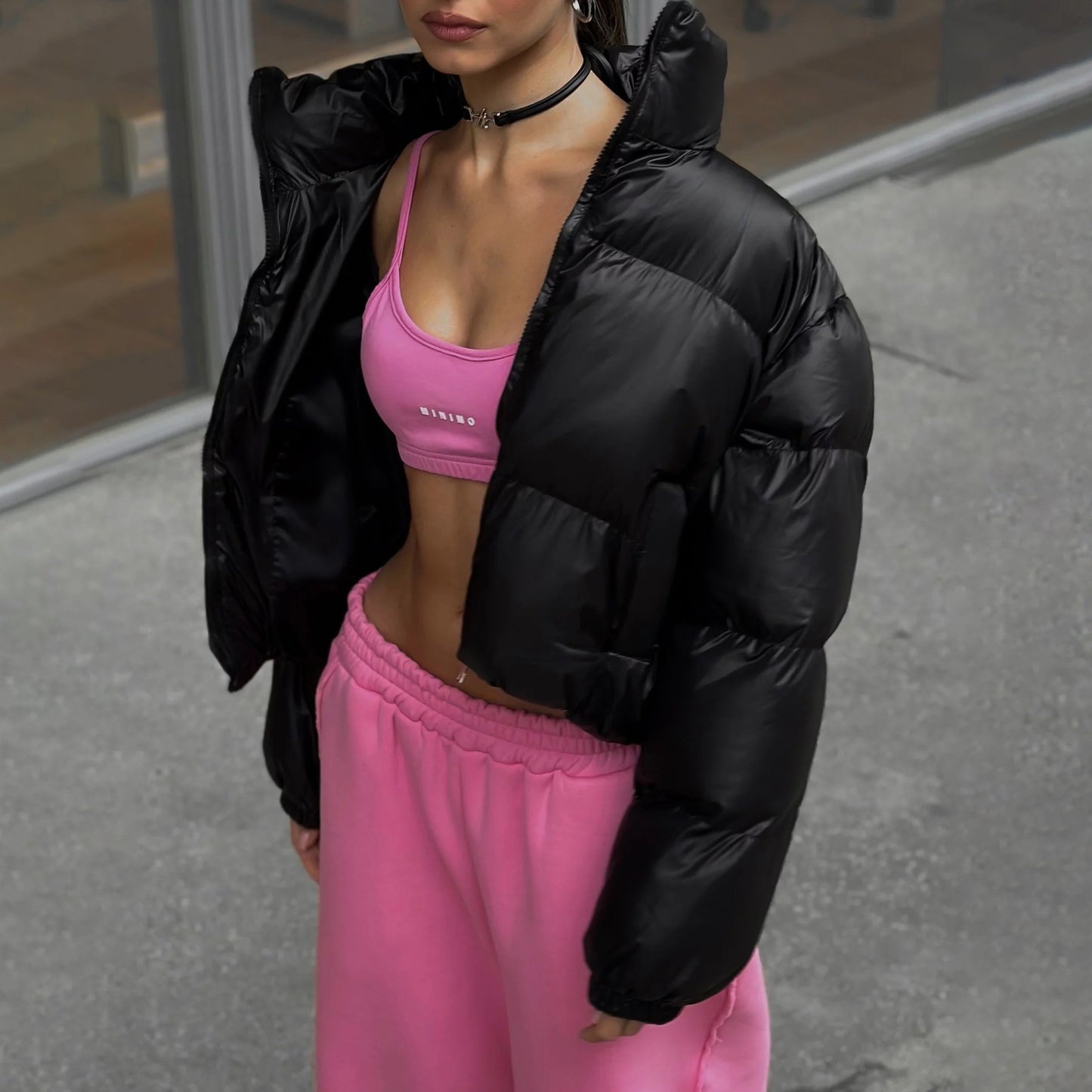 Women's Solid Color Basic For Thickened Warm Quilted Trendy Coats