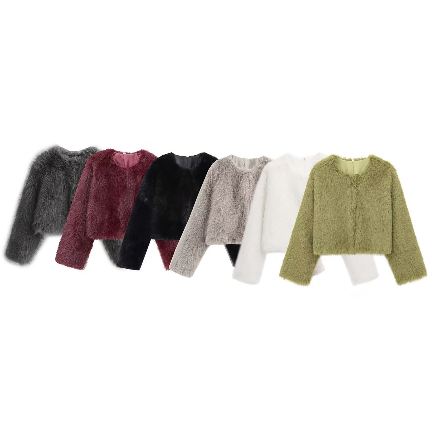 Women's Graceful Winter Artificial Fur Effect Coats