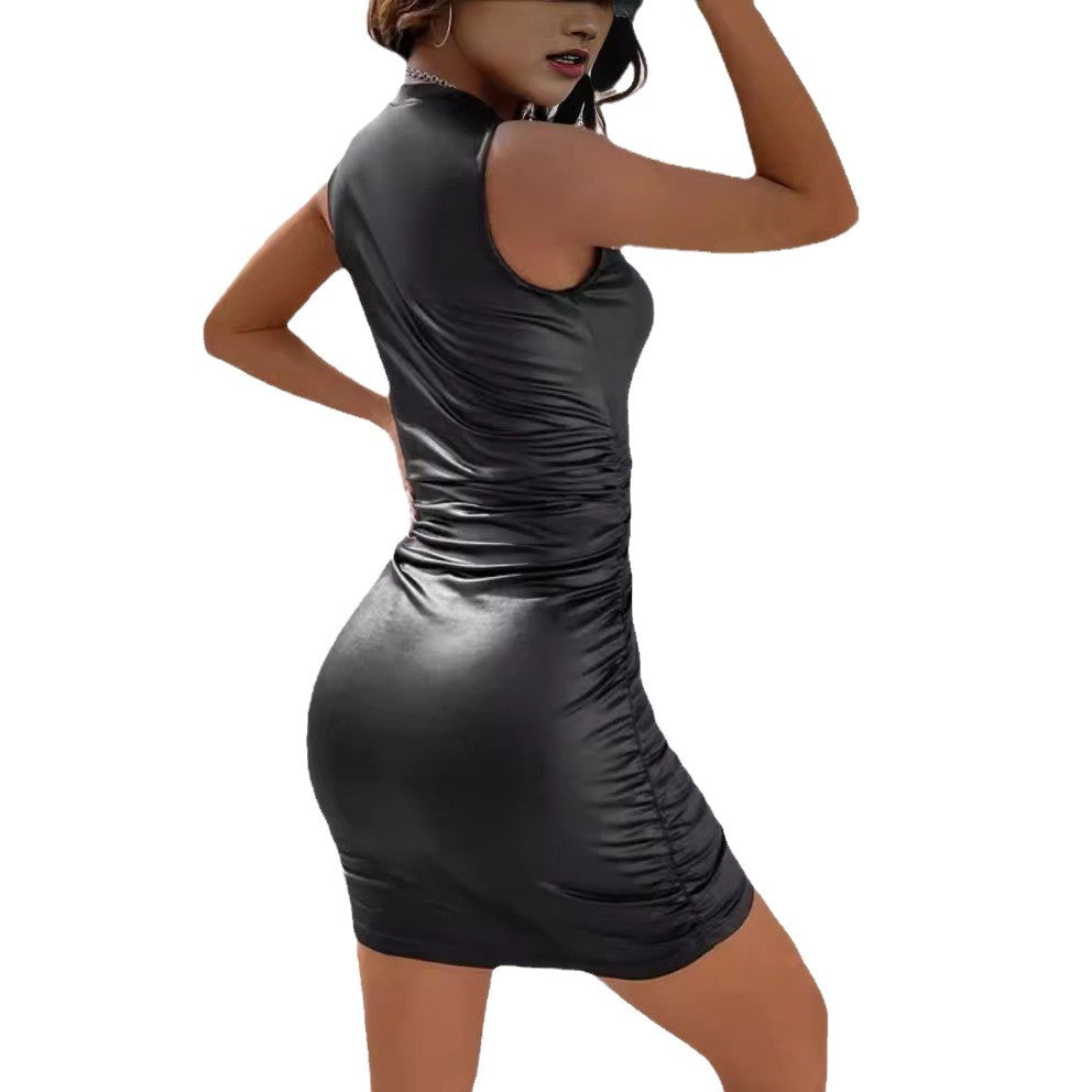 Women's Sexy Slim Round Neck Ladies Dress