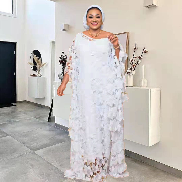 Sleeve Lace Loose Robe African Dress Dresses