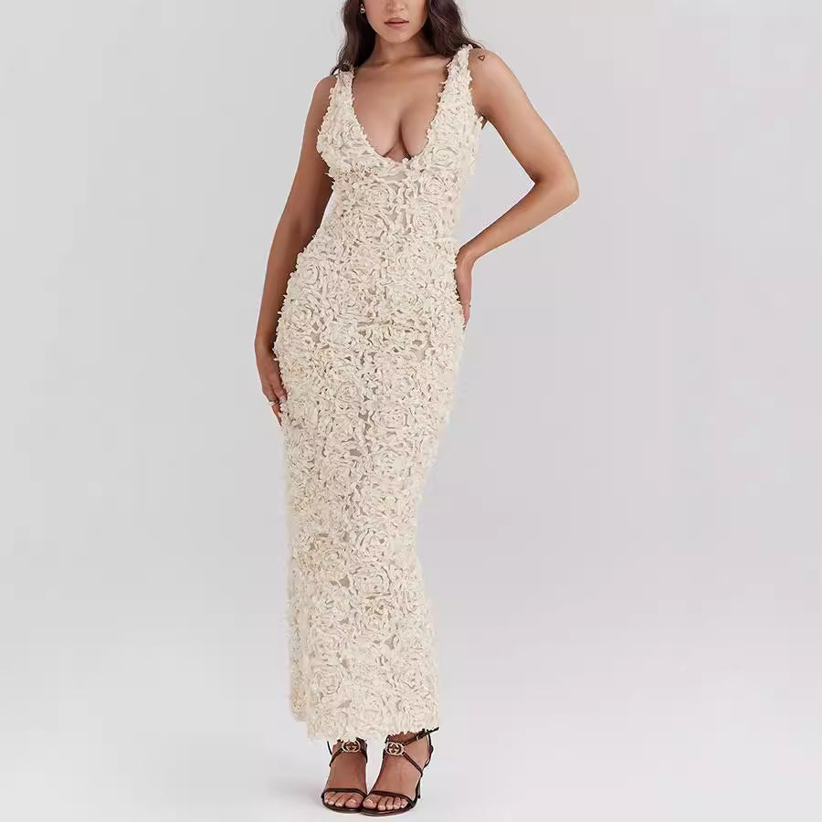 Women's Strap Slit Dress Casual Loose Vacation Dresses