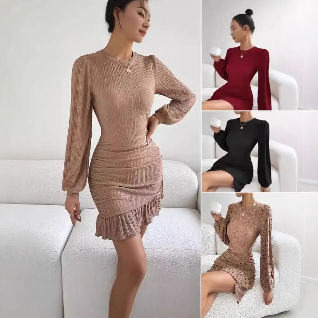 Women's Fashion Long Sleeve Knitted Slim For Dress