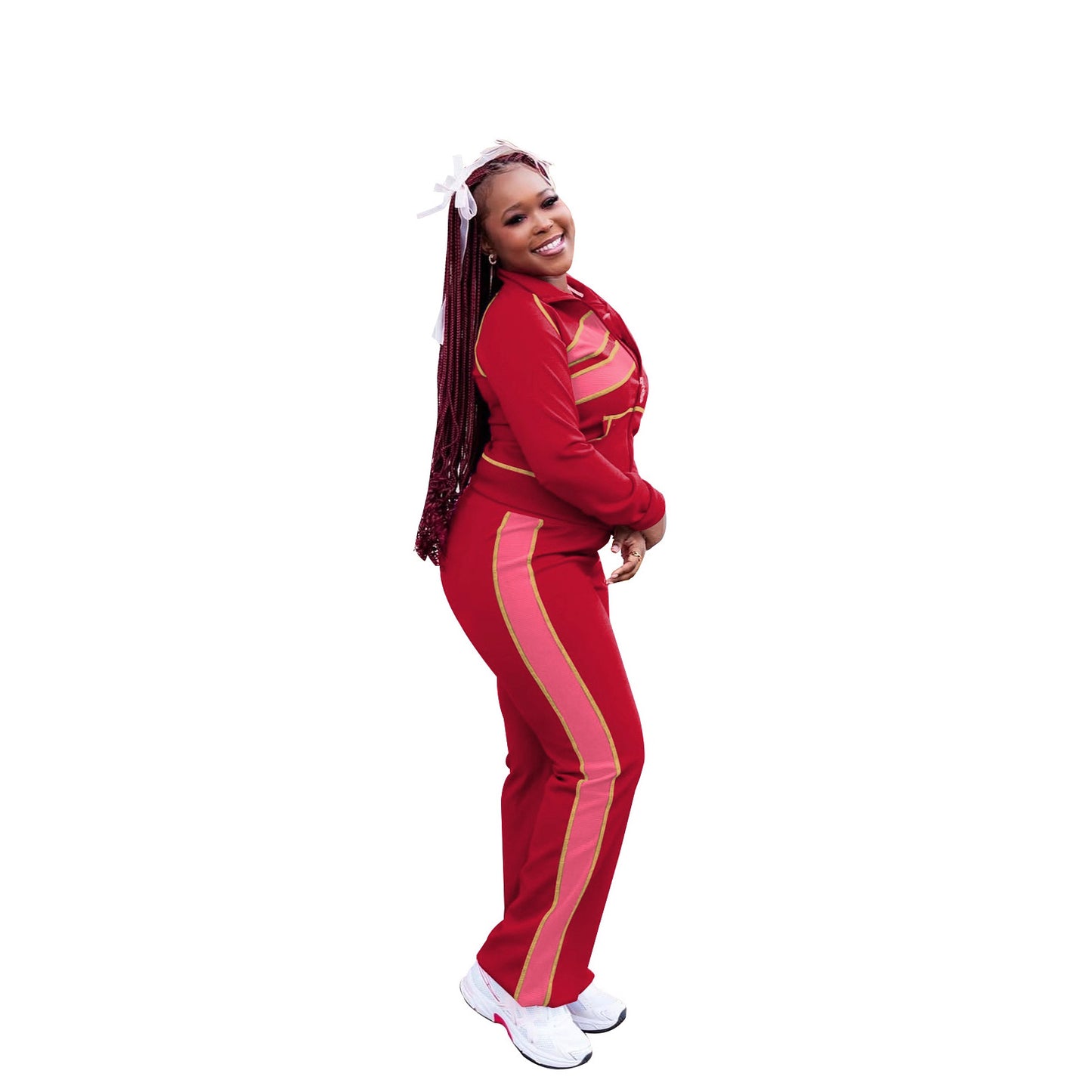 Women's Sports Leisure Color Matching Slimming Long Suits