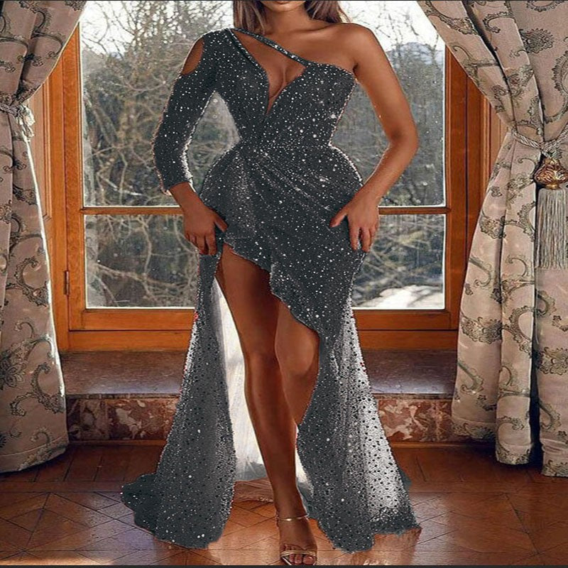 Women's Party Quality Long Sexy High Slit Evening Dresses