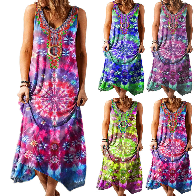 Women's Ethnic Style Loose Printed Long Vests