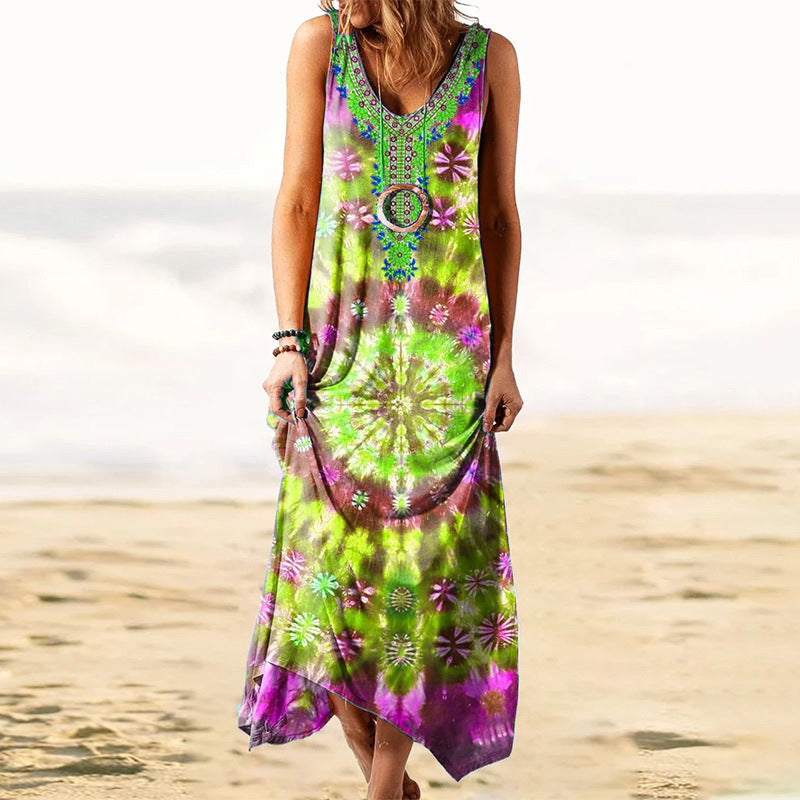 Women's Ethnic Style Loose Printed Long Vests