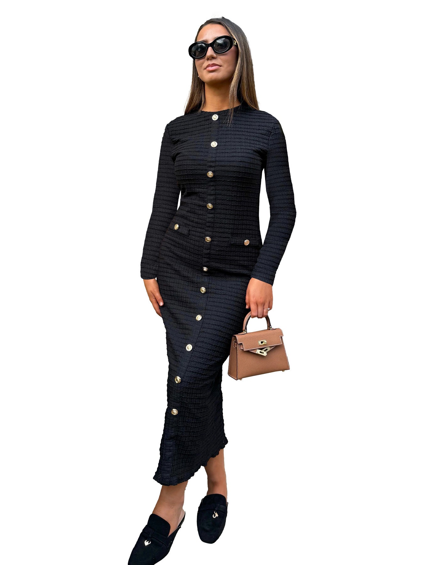 Autumn French Retro Slim Fit Slimming Knitted Dresses