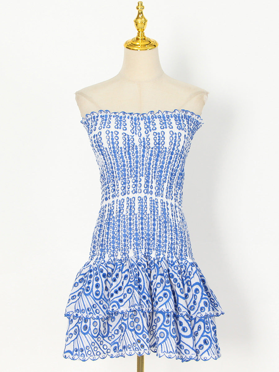 Women's Small Dress Autumn High-grade Bandeau Embroidery Shorts
