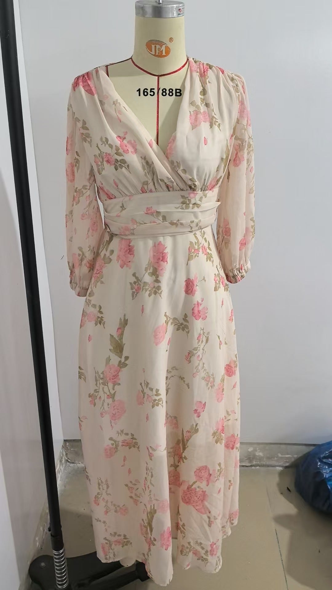 Women's Long-sleeved Digital Printed Long Dress Dresses